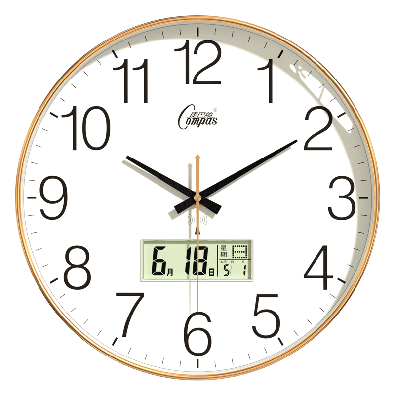 ���ڲ���������˿��Compas�����ӵ粨���Զ���ʱ��������ʱ��ʯӢ�ӱ���ǽD6537-1��ɳ�� 30cm 549.2Ԫ��4��(��137.3Ԫ/��)