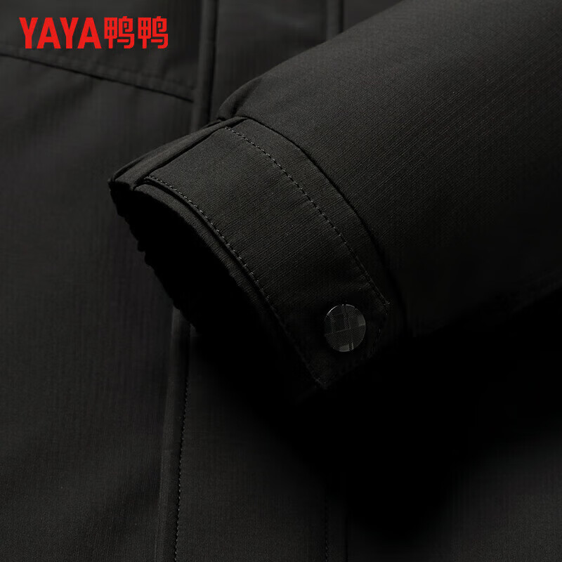 鸭鸭（YAYA）羽绒服男短款连帽宽松厚款保暖中青年2025冬季新年户外工装外套 卡其 2XL 185(建议155-170斤)