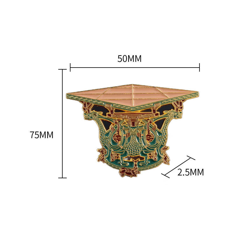 错金银四四凤方案河北博物院冰箱贴文创古风礼品 错金银四四凤方案河北博物院冰箱贴文创古风礼品
