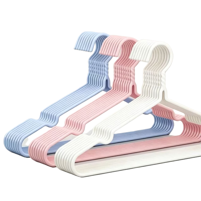 加粗晾衣架加大防滑金属衣架凹槽无痕家用晾衣架学生宿舍晾晒成人 凹槽款-40cm加粗 10支装（颜色随机）