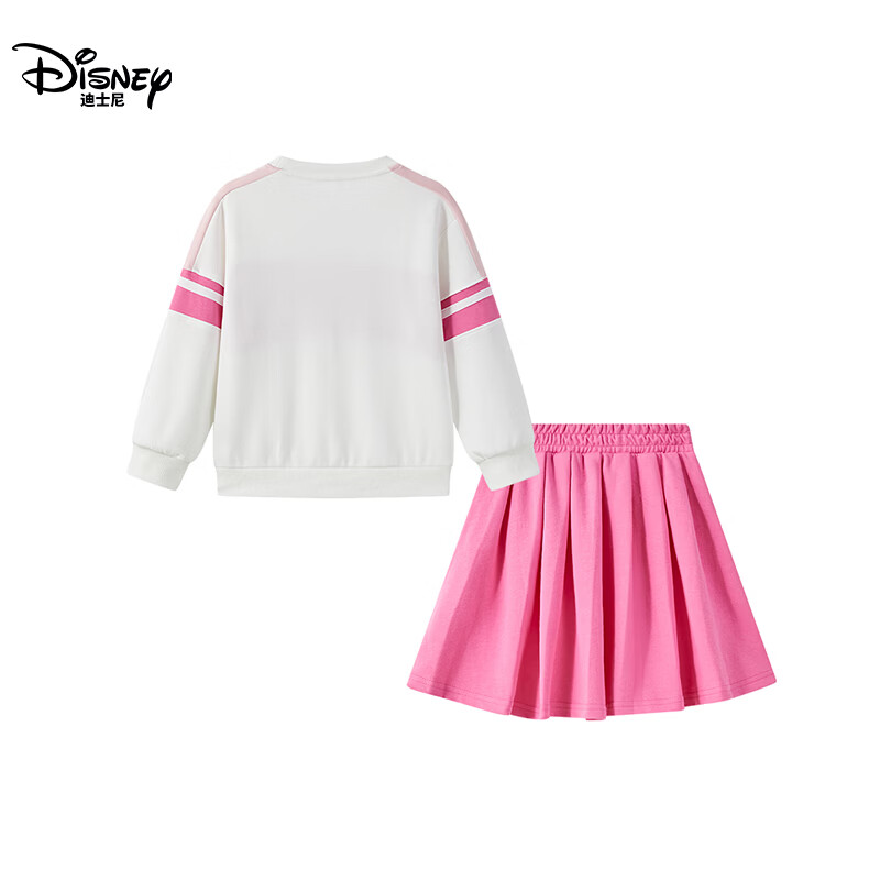 迪士尼(Disney)童装女童草莓熊系列休闲套装2026春夏新款套装上衣短裙两件套童装 粉色 160
