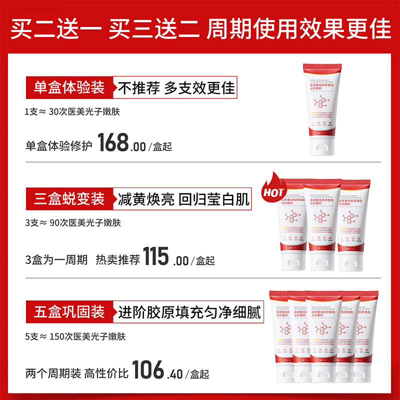 VEVT胶原膜vevt护理膜细腻毛孔淡化纹路vvt胶原蛋白护理膜修复敷料 三盒装【改善纹路/粗毛孔】98%顾客选择