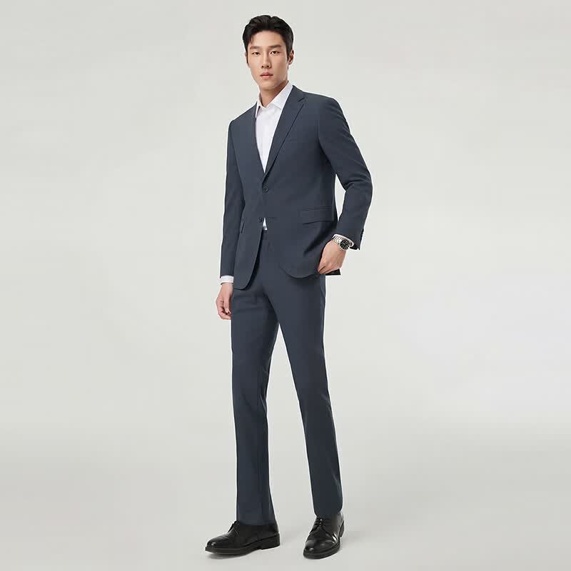 雅戈尔(YOUNGOR)【可机洗绵羊毛莱赛尔】26春夏新款西装外套男西服休闲商务亲肤 灰蓝VOTN210240HJA上衣 175B 175/100A (推荐75-80公斤)
