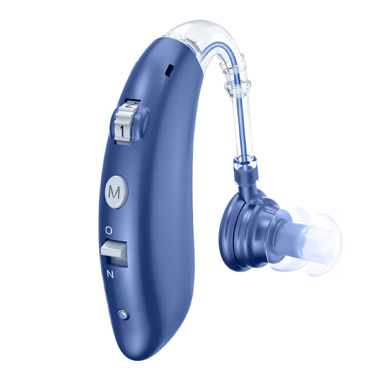 嘉鸥医用级大功率耳背式助听器老年人专用正品无线隐形长续航重度老人 蓝色双耳/左右通用/ 中/重度专用/132大分贝