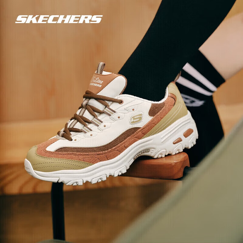 斯凯奇（Skechers）奶茶熊2代丨男女同款春夏老爹鞋潮流复古增高保暖熊猫鞋休闲鞋 【女款】枫糖拿铁/TPNT 36