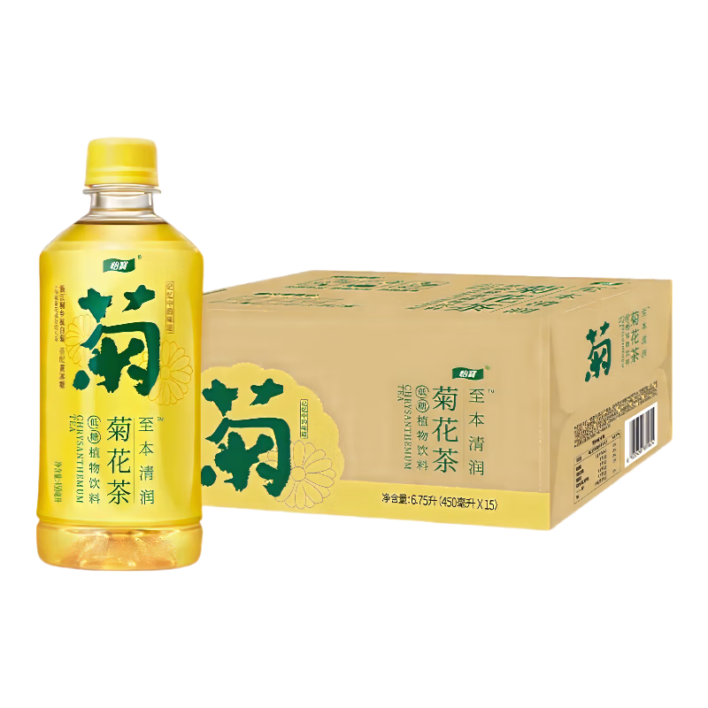 怡宝原味菊花茶植物饮料450ml*15整箱 26年7月到期