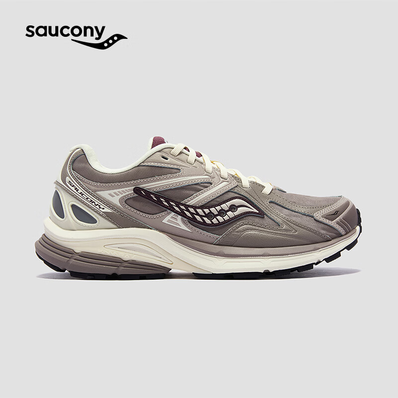 SAUCONY索康尼K4 RE休闲鞋男女复古休闲鞋新款运动鞋男老爹鞋 棕 40.5