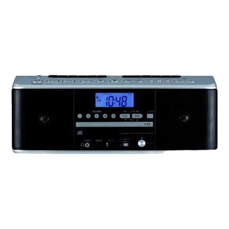 東芝【日本直郵】東芝（TOSHIBA）CD磁帶倉(cāng)收音機(jī)fm調(diào)頻 卡帶機(jī)收音機(jī)  碟片磁帶轉(zhuǎn)錄一體機(jī) TY-CDW990-S【2號(hào)電池6節(jié)】 【插電需變壓器】