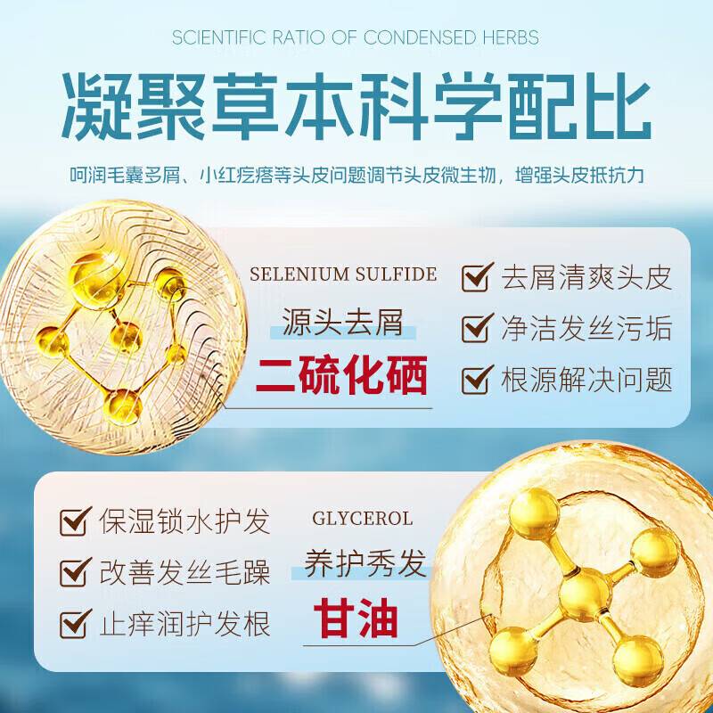南京同仁堂二硫化硒洗发水去屑止痒控油持久蓬松毛洗发水金榜第1 二硫化硒洗发水3瓶特惠装