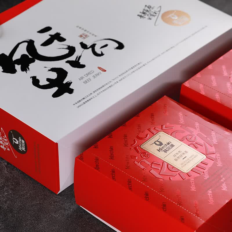 科尔沁（KERCHIN）手撕牛肉干原味零食 科尔沁风干牛肉礼盒400g