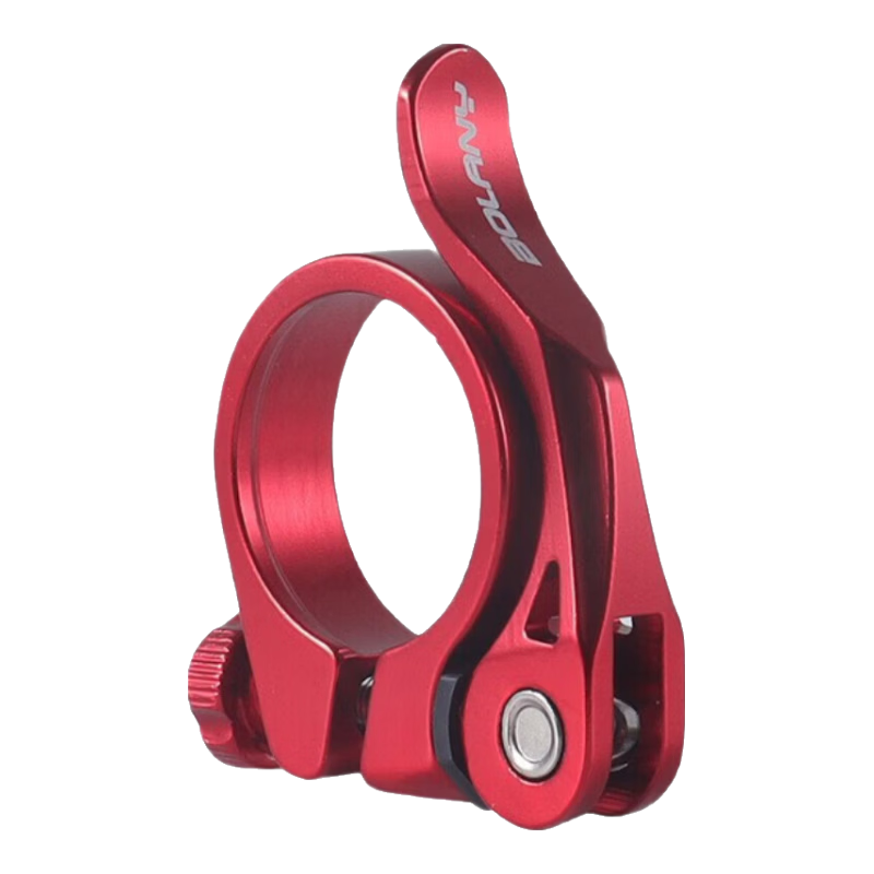 山地公路自行車座管夾31.8/34.9鋁合金快拆座桿新款高強度配件 31.8鋁合金紅色