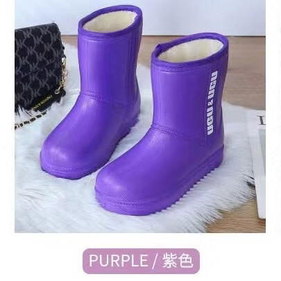 【优选好物】超轻防水女冬季加绒加厚EVA棉靴冷库畜牧洗车防寒保 黑色888厚绒版 37