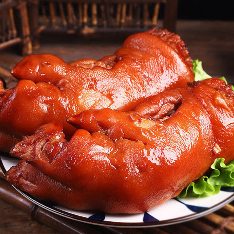 杏坛酱卤猪蹄开袋即食500g山东产有筋有肉卤猪脚卤味熟食保鲜正品保障 五香酱卤猪蹄400g*1袋