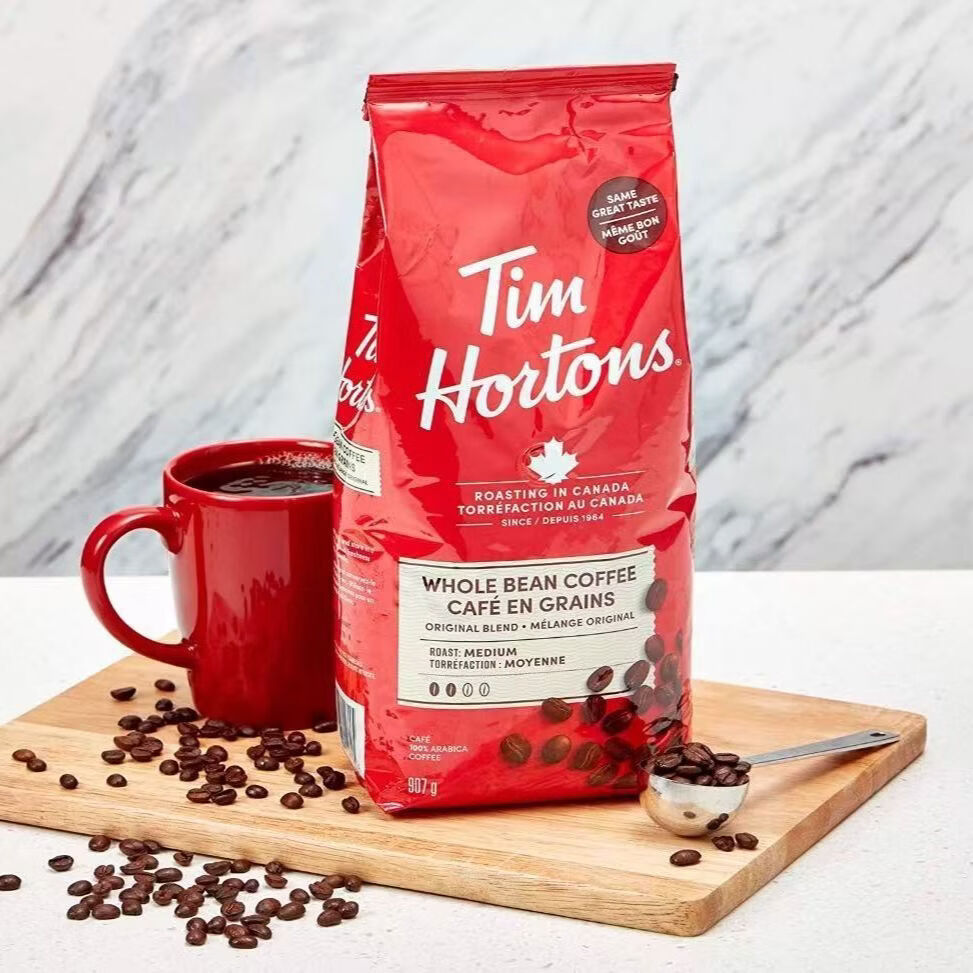 Tim HortonsTim Hortons加拿直邮34周送达原味咖啡豆中焙Arabica原豆907 907g
