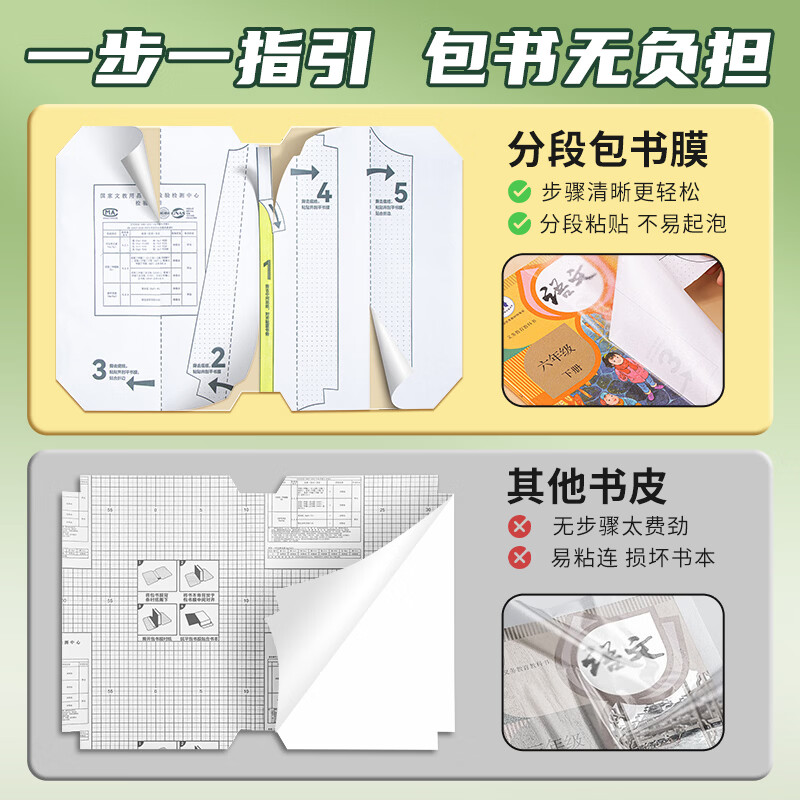 得力（deli）纽赛分段式包书皮自粘透明包书膜小学生专用16k书衣书皮保护套一二年级A4书套课本本子皮全套 30张【大10中20】附姓名贴*36枚+课程表