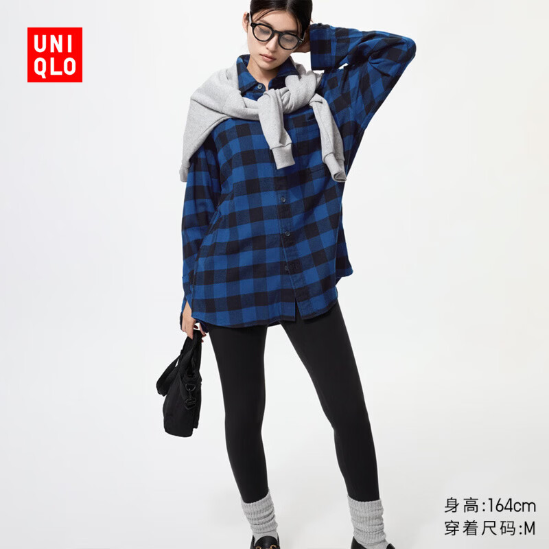 优衣库女装HEATTECH ULTRA WARM紧身裤/10分保暖衣秋裤480966 09 黑色 L