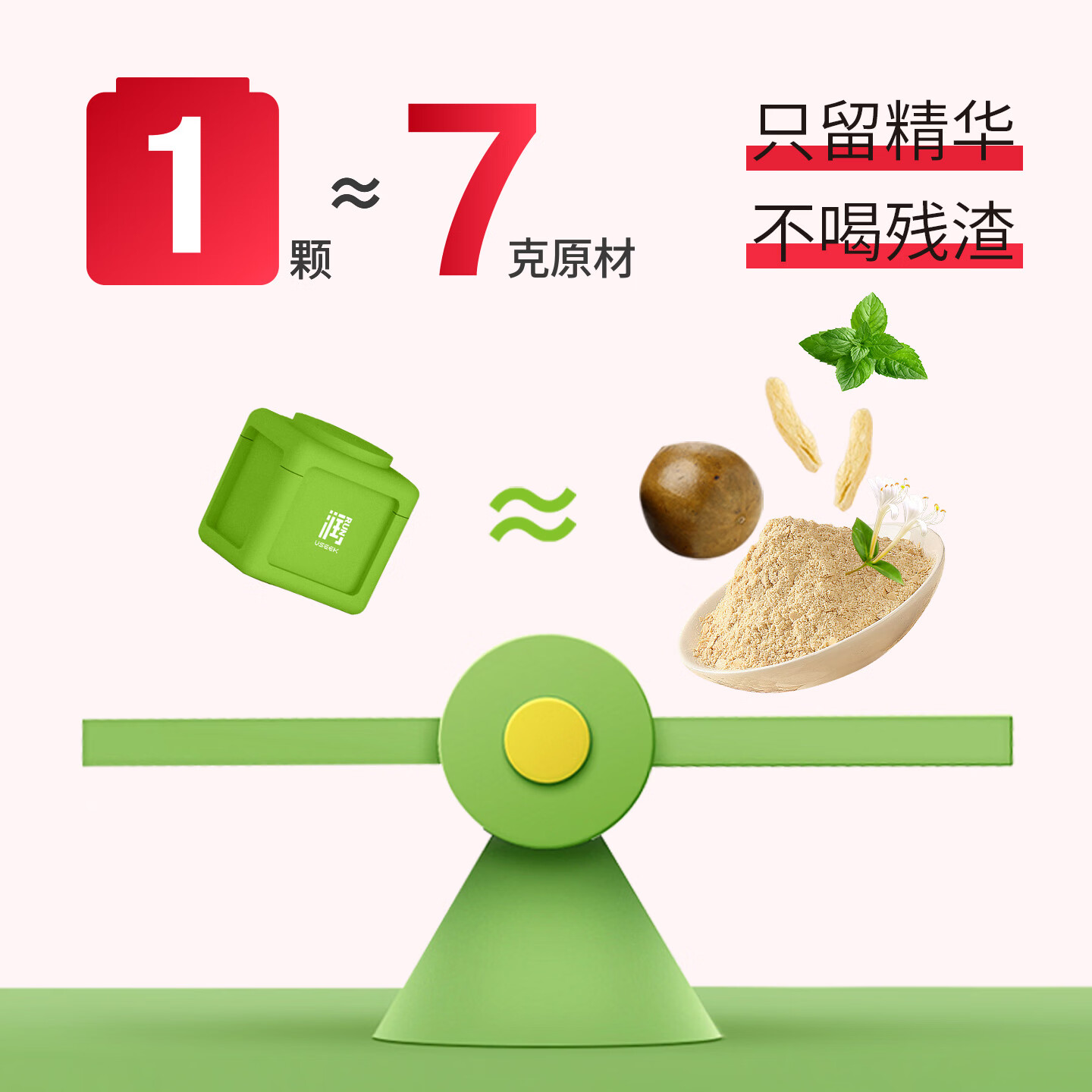 USEEK茶有戏金银花罗汉果茶麦冬本草冻干冲饮清润养生喉咙冲泡嗓C3润 声亮有戏 22.5g*1盒 15天量