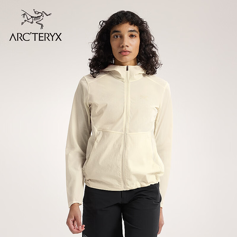 ARC'TERYX始祖鸟 SINSOLA HOODY 女子 风壳®夹克 SEA SALT/流木白 M