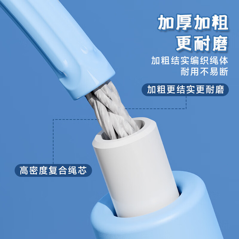 匹克竹节跳绳儿童小学生幼儿园3-5-6-12岁考试训练可签名软管绳 可写名字/环保材料【蓝色】 学校推荐/考试训练