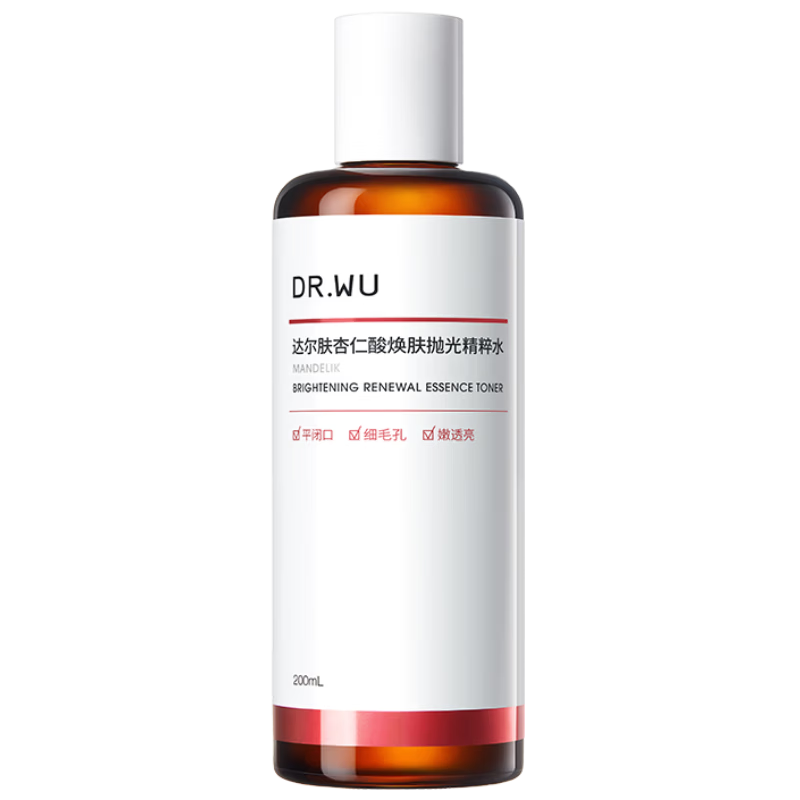 达尔肤（DR.WU）杏仁酸焕肤抛光精粹爽肤水去角质提亮控油200ml*2礼盒新年礼物