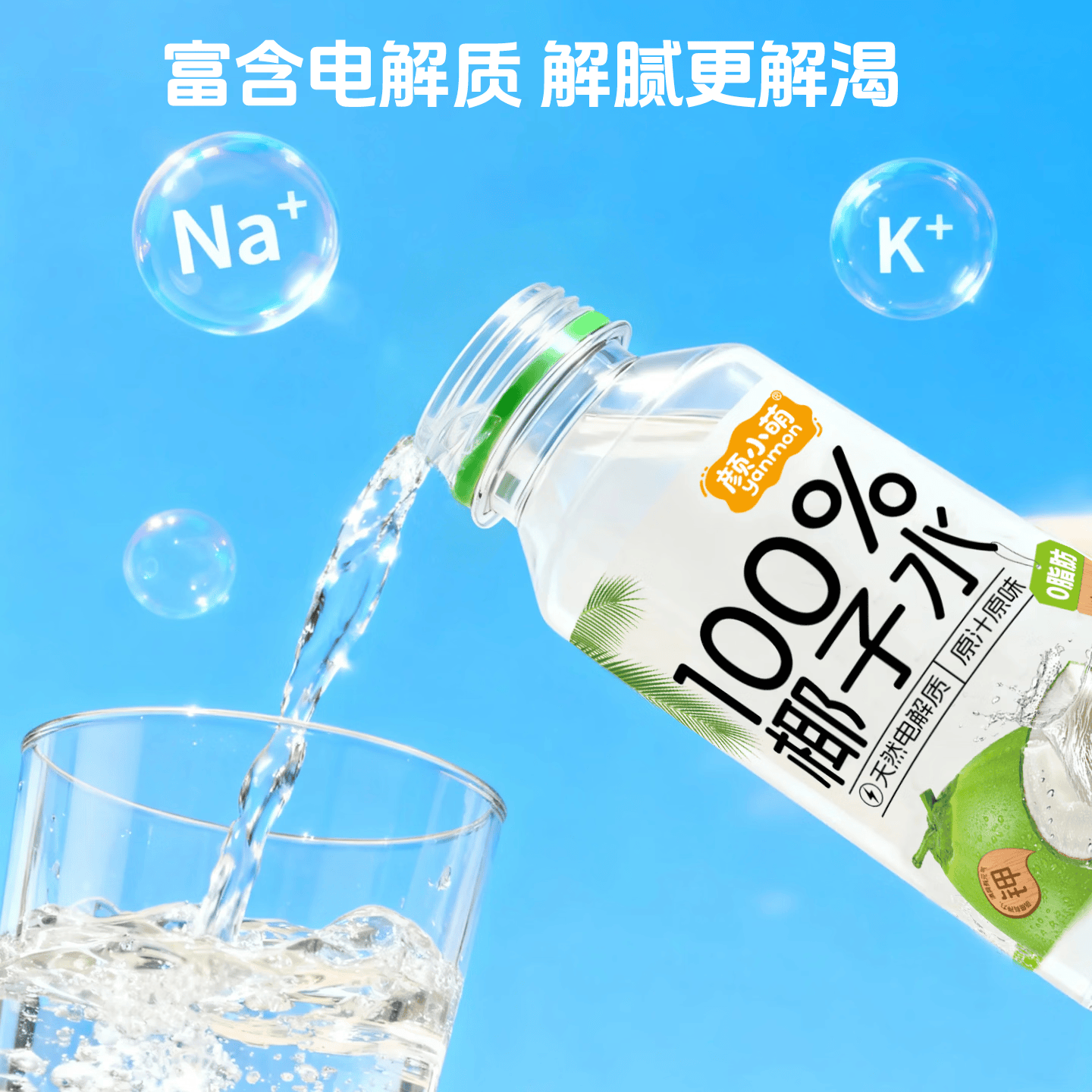 颜小萌椰子水245ml*10瓶学生便携清爽饮品网红高颜值饮料整箱解腻 椰子水245ml*10瓶