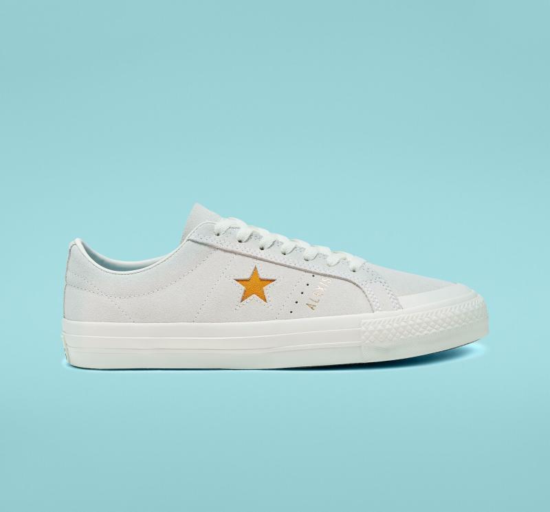 converse匡威one star男女绒面休闲鞋系带低帮板鞋166401c white