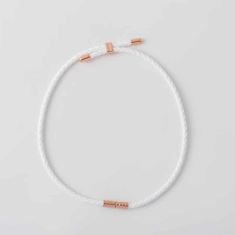 Clavis韩国进口磁力保健手环舒缓关节酸痛改善血液循环日常养护佩戴手环 Clavis玫瑰金白色项链