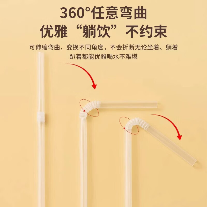 双童一次性透明吸管独立包装食品级PP材质防尘更卫生奶茶咖啡饮料吸管 2盒200支独立包装【食品接触用/母婴级】