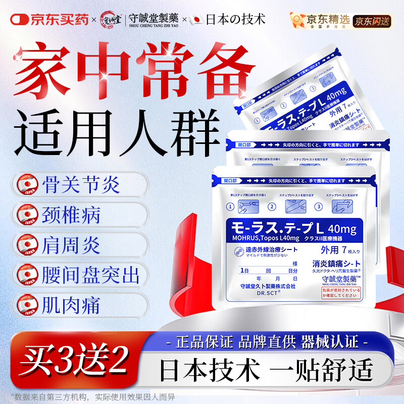 守诚堂日本膏药贴久卜光芃醫生製藥适用于腰椎间盘突出四肢疼痛人群*1
