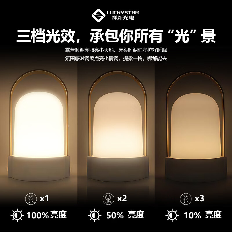 祥新环保小夜灯婴儿喂奶护眼灯起夜灯台灯卧室床头灯睡眠灯儿童 质感银小号