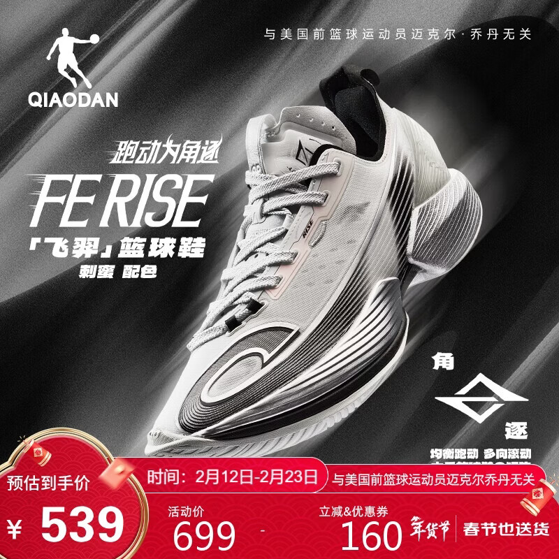 乔丹男鞋篮球鞋FERISE实战耐磨缓震学生球鞋