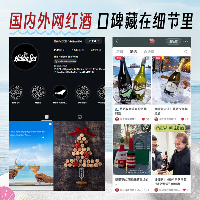 谜之海洋澳洲进口红酒 干红葡萄酒果酒冰酒小甜酒口粮酒利口酒送礼 【结构紧实】赤霞珠干红葡萄酒750ml