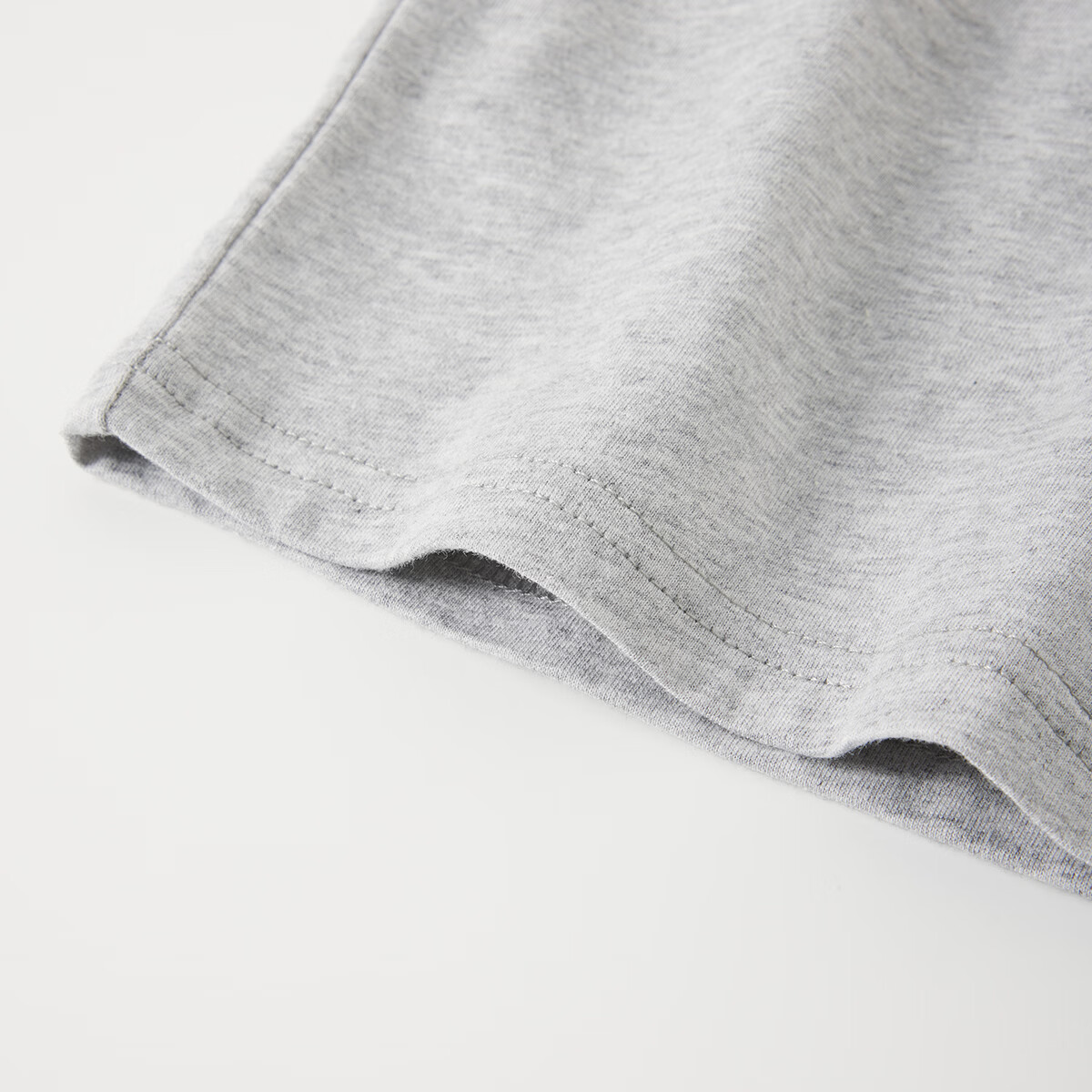 威尔贝鲁（WELLBER）儿童T恤春秋新款长袖T恤条纹百搭撞色拼接上衣宝宝内搭中小童纯棉 【印花款】浅麻灰 100