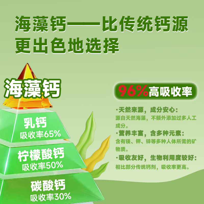 卓贝冠海藻钙婴幼儿婴儿液体钙补钙6-12个月维生素D官方旗舰店 【体验装】 32粒*1盒