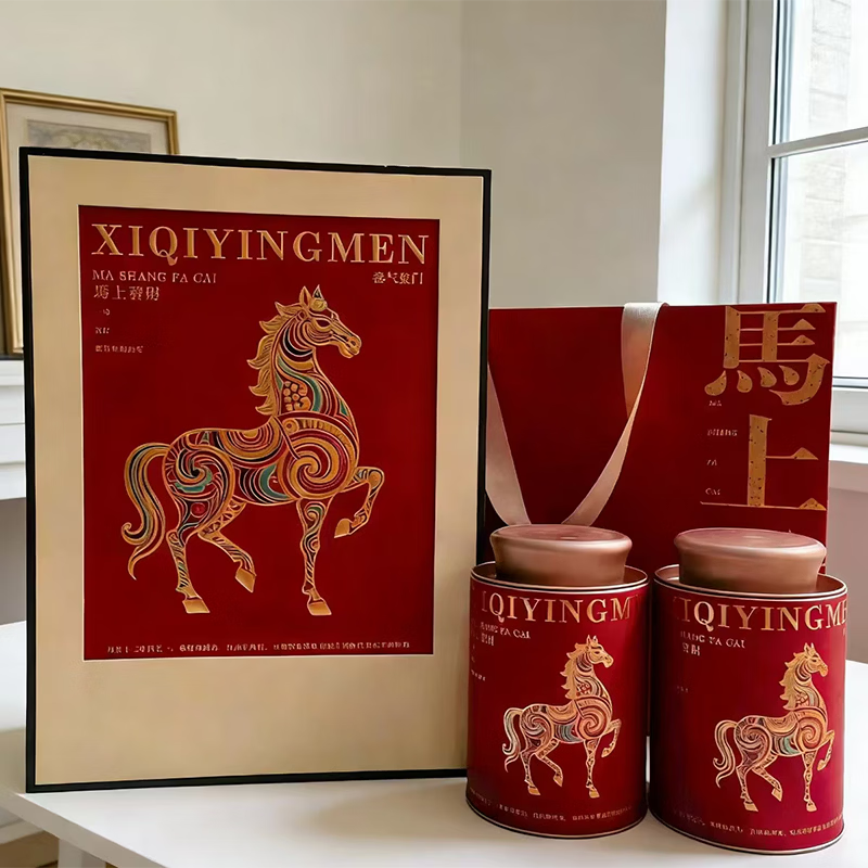 霂之塵肉桂茶叶礼盒装250g武夷山岩茶乌龙茶送礼年货 马上发财肉桂礼盒250g*1盒