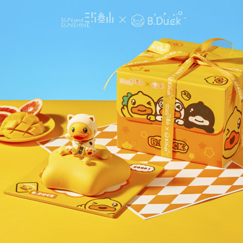 三与叁山创意卡通IP慕斯蛋糕生日蛋糕礼物北京上海同城配送当日达动物奶油 招财鸭 6英寸 6英寸(2-4人食用) 京东折扣/优惠券