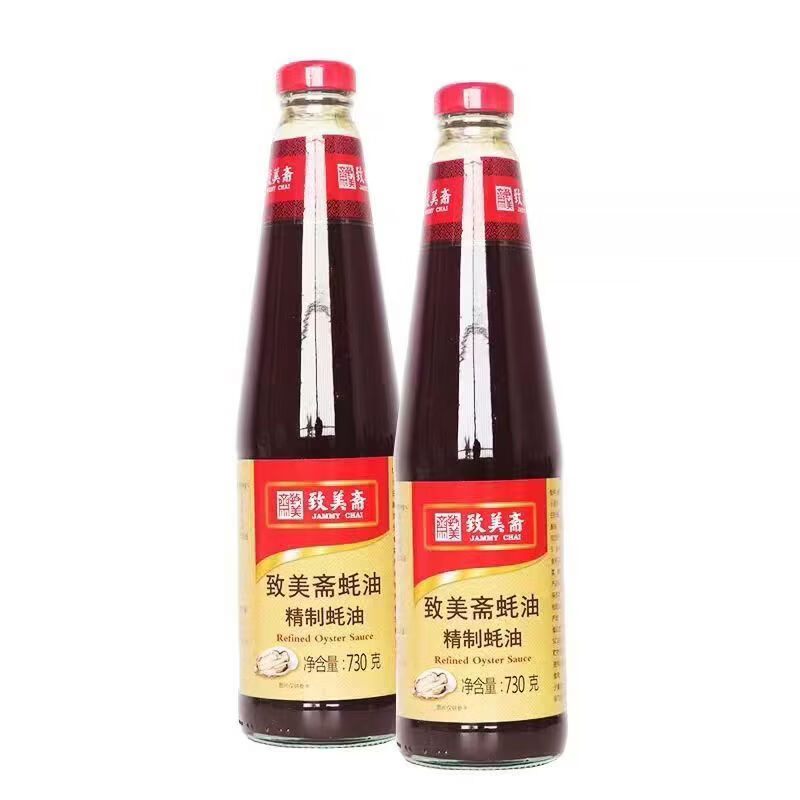 致美齋精制蠔油 燒烤生蠔煮制 蘸炒菜拌面醬料調(diào)味品 精制蠔油730g 1瓶