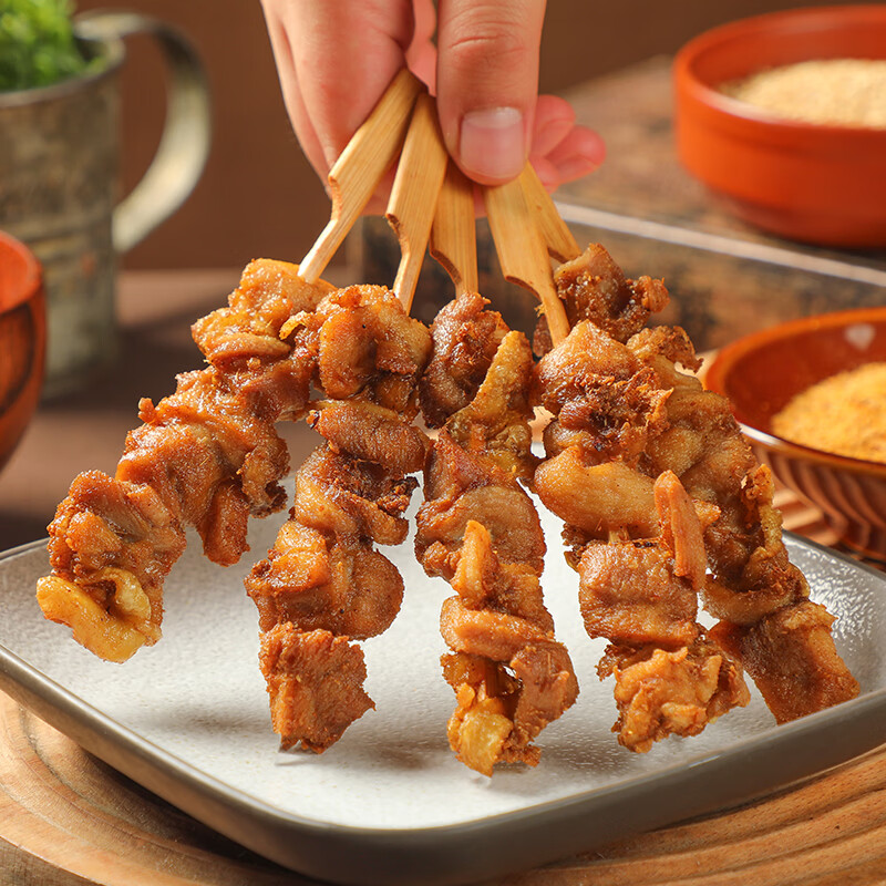 正大 炸鸡 油炸鸡肉品 空气炸食材 冷冻半成品 孜然腿肉串320g*5袋 共3.2斤