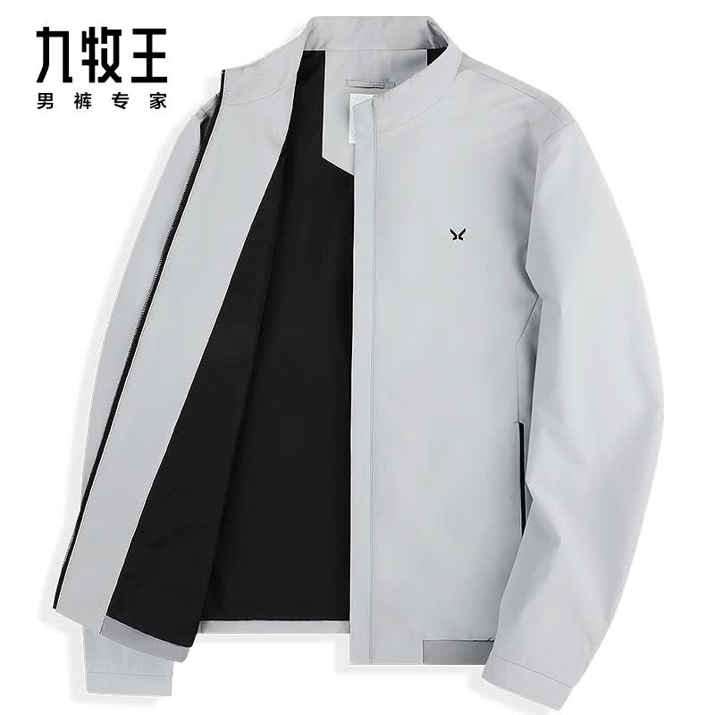 九牧王防风立领夹克男 商务休闲 干部领导爸爸 中年男士外套春款 tk1a
