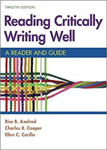 预订  reading critically, writing well: a reader and