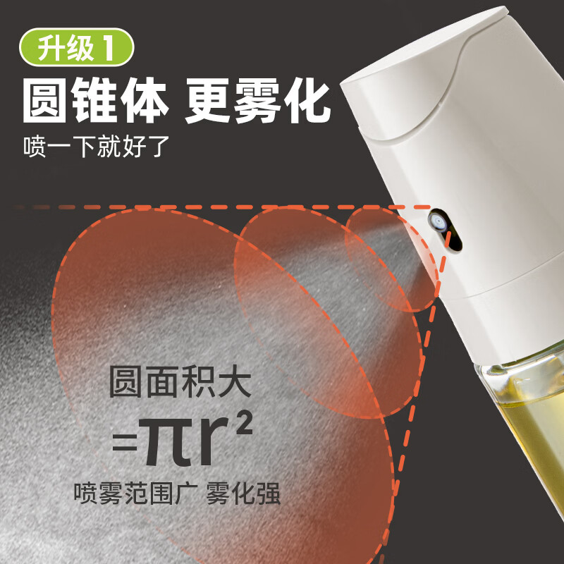 禧天龙喷油壶倒油壶 喷倒一体油瓶控油壶食用油喷壶喷雾 升级喷倒一体油壶-300ml