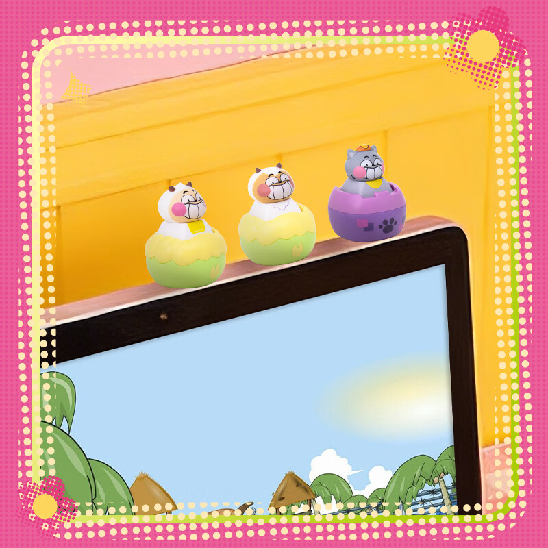 实丰文化 SHIFENG CULTURE SF喜羊羊与灰太狼解压神器键盘键帽挂件摆件盲盒办公室生日女神礼物 羊羊狂喜（随机四款不重复）