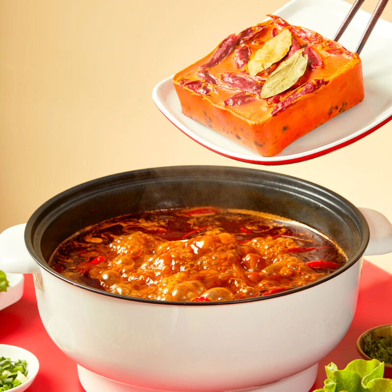 齐齐 始于 1993重庆特产正宗齐齐牛油手工火锅底料400g麻辣商用串串香麻辣烫调料 手工麻辣400g