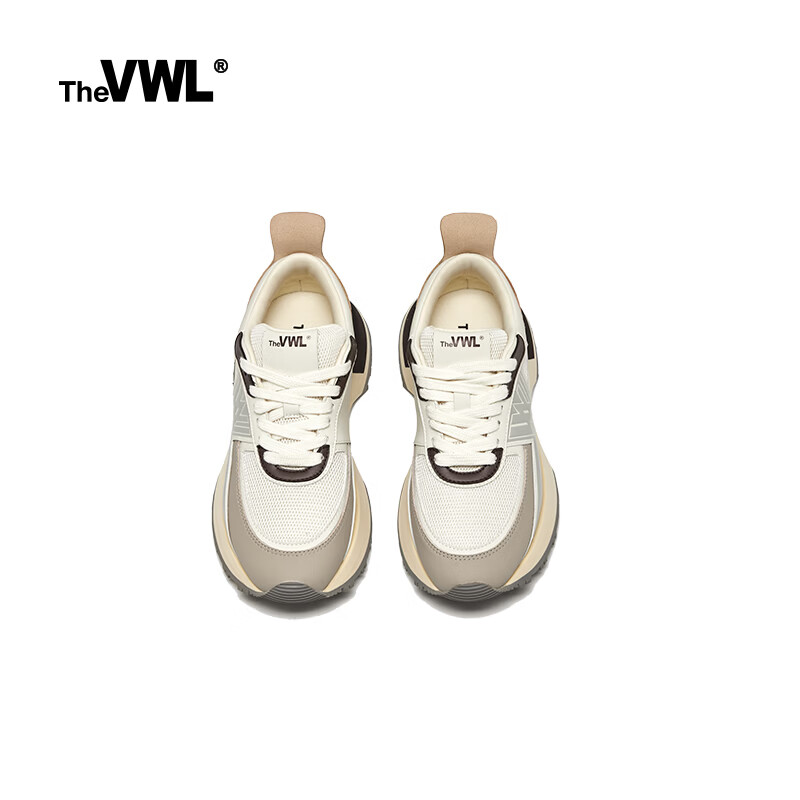 VWLStinger老爹鞋复古休闲男女同款春秋撞色软弹漫游慢跑鞋 Retro Khaki Cream【复古卡其奶白】 男女同款 44