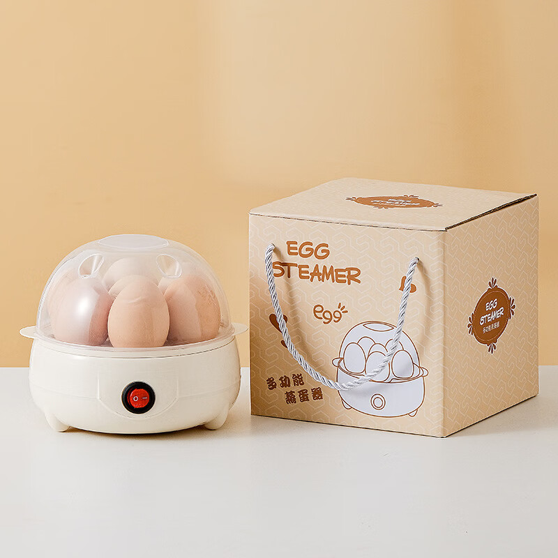 【直发】多功能迷你家用电蒸蛋器煮蛋机自动断电防干烧开业礼品实 双层 蒸蛋器双层(+量杯)含手提