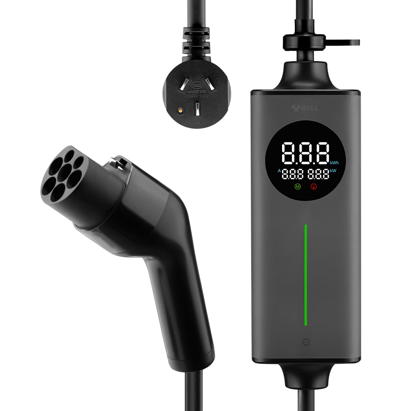 公牛随车充便携式充电枪器3.5kw家用7kw适配于理想特斯拉大众比亚迪小米极氪问界m8小鹏星愿新能源汽车 3.5kW小劲风(升级新国标3C认证)5米