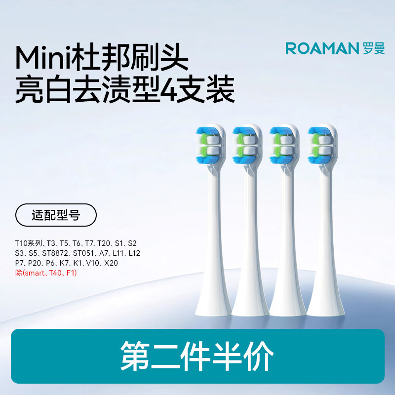 ������ROAMAN���綯��ˢͷSN02��ɫ����ˢͷ4֧װ ����V5��T3��T10��T10S��T20