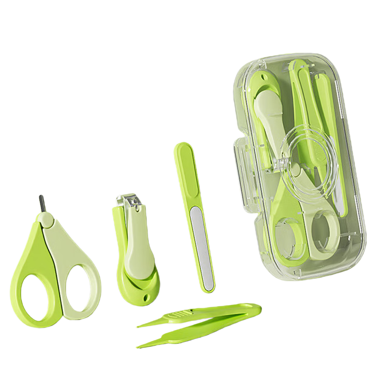 OWI婴儿指甲刀新生儿专用宝宝幼儿儿童指甲剪防夹肉套装4件套