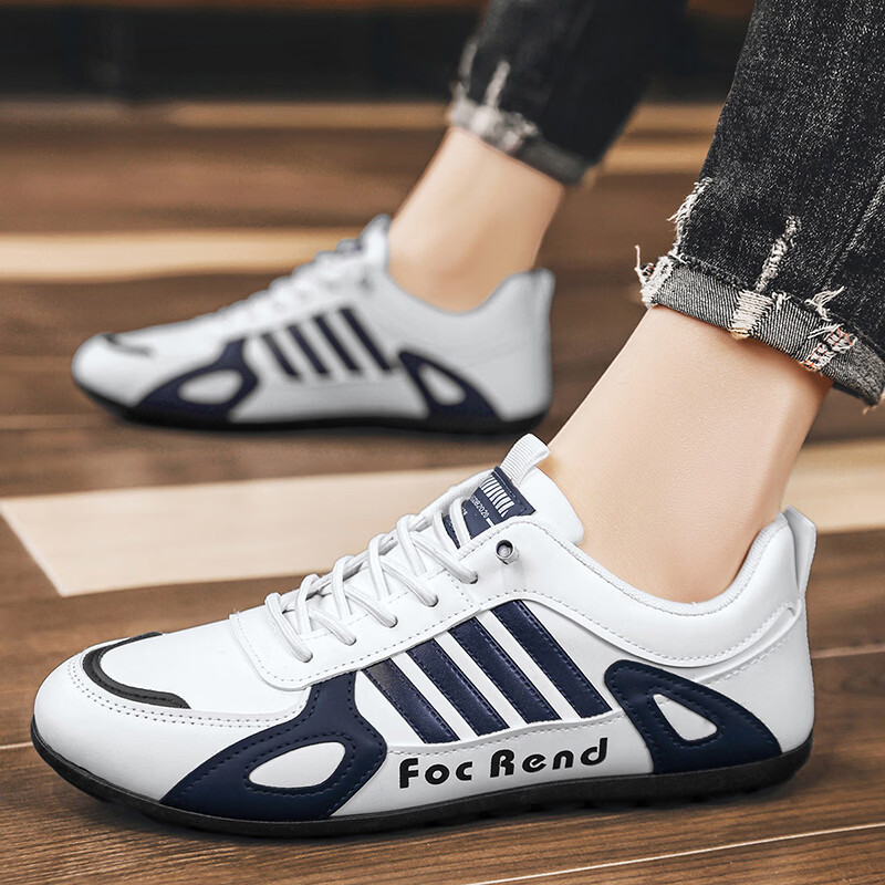 西域骆驼（VANCAMEL）男鞋2025冬季新款舒适防滑运动跑步休闲阿甘鞋时尚百搭潮流鞋子男 【官方正品 质量保证】白色配色 43