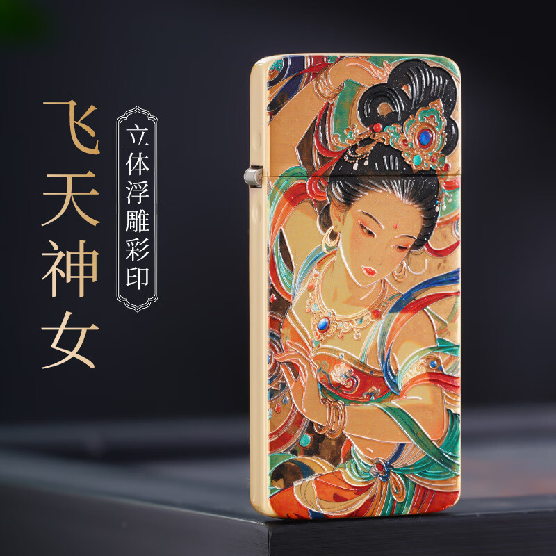 ZORRO佐罗新款煤油打火机超薄款黄铜防风复古便携国风送男友礼物 龙凤呈祥【单机】